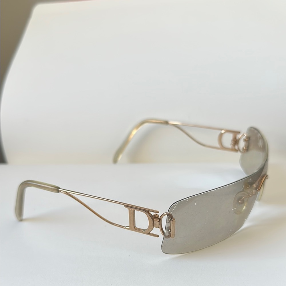 Dior Diorella Gold and Gray Sunglasses